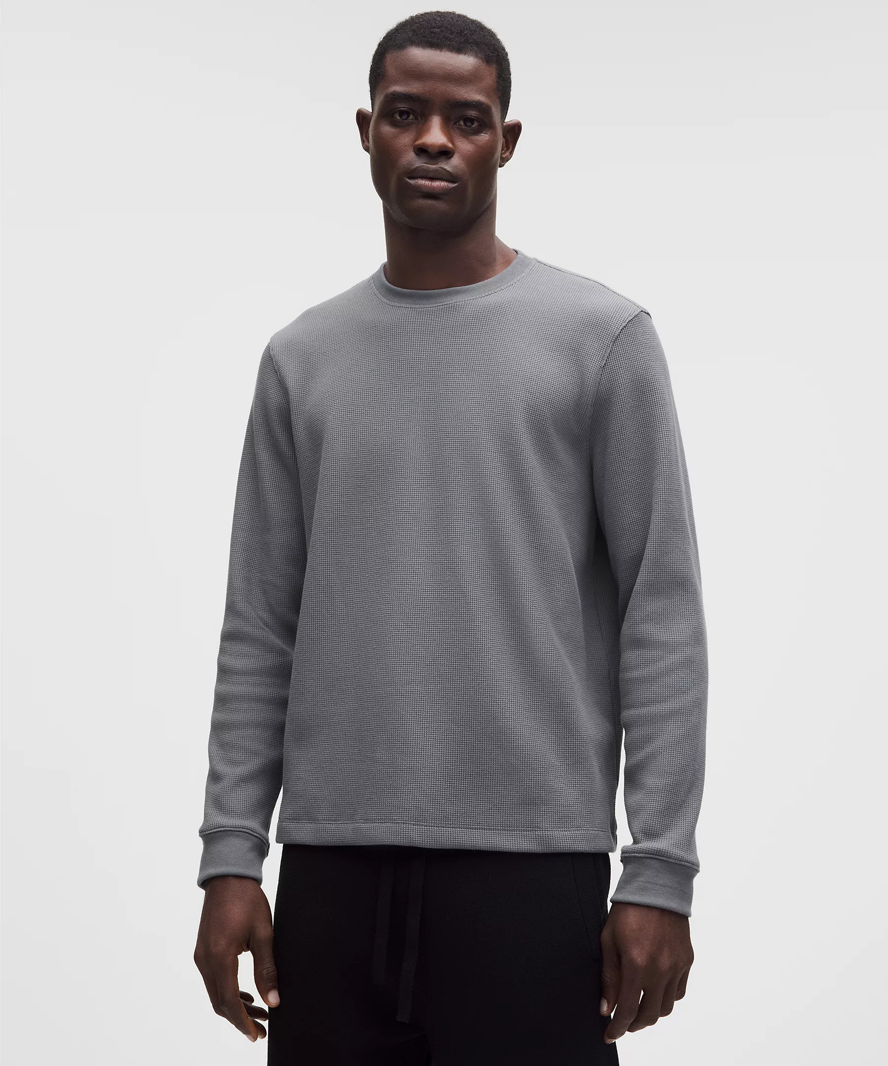 Cotton-Blend Waffle Knit Long-Sleeve Shirt | Lululemon (US)