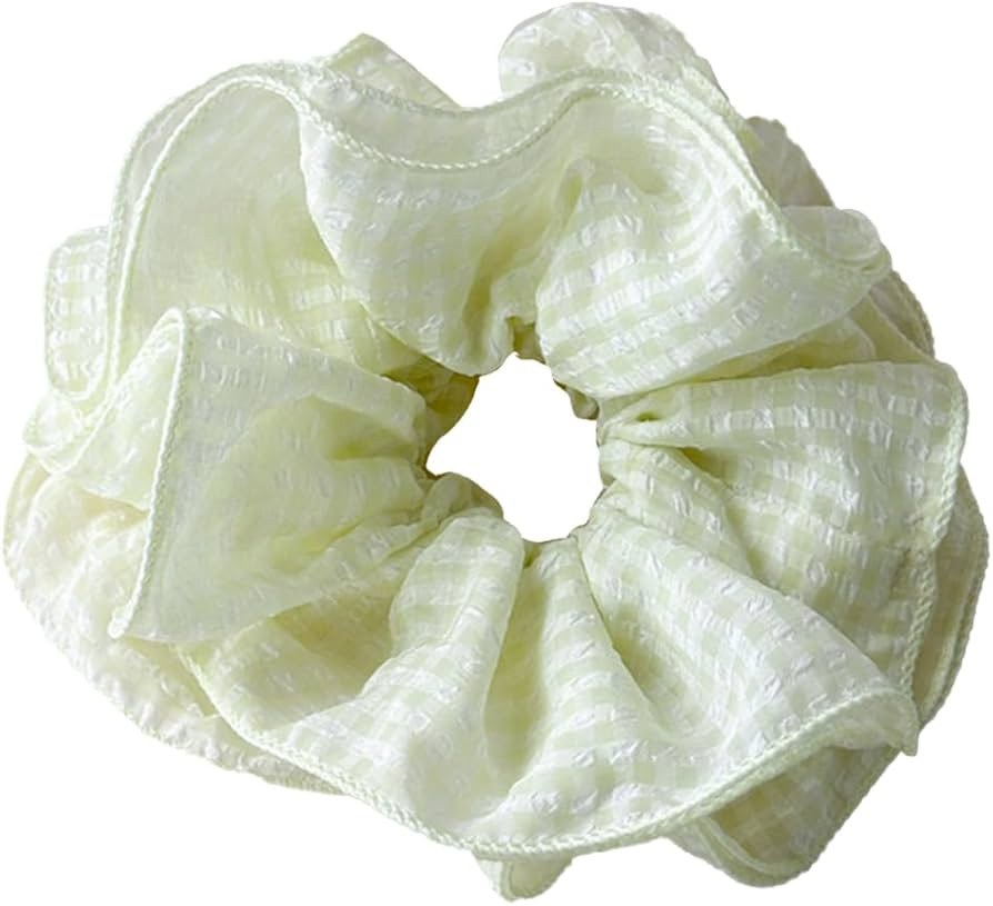 7.87 inch Oversized Chiffon Hair Scrunchies for Women Girls, Ruffle Layered Design Elegant Classi... | Amazon (US)