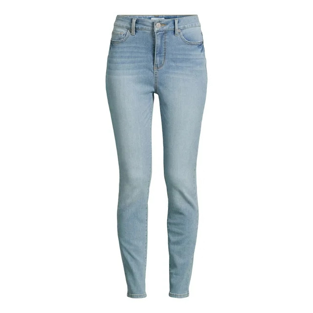Time and Tru Women's High Rise Skinny Jeans, 27", 29” Inseams, Sizes 2-22 - Walmart.com | Walmart (US)