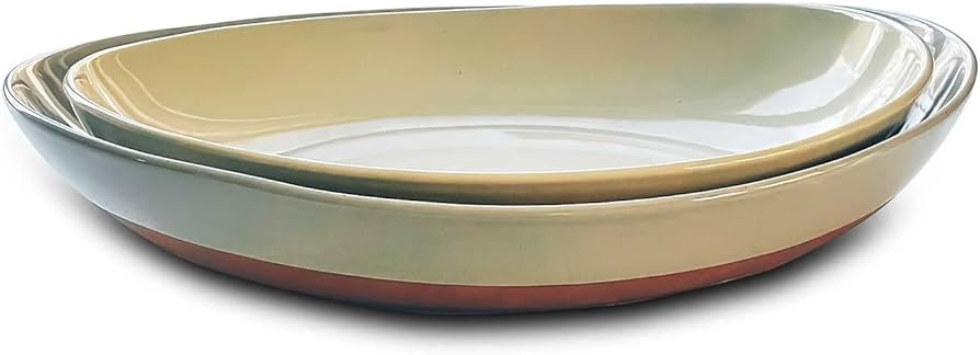 Mora Ceramic Large Serving Bowls- Set of 2 Oval Platters for Entertaining. Modern Kitchen Dishes ... | Amazon (US)