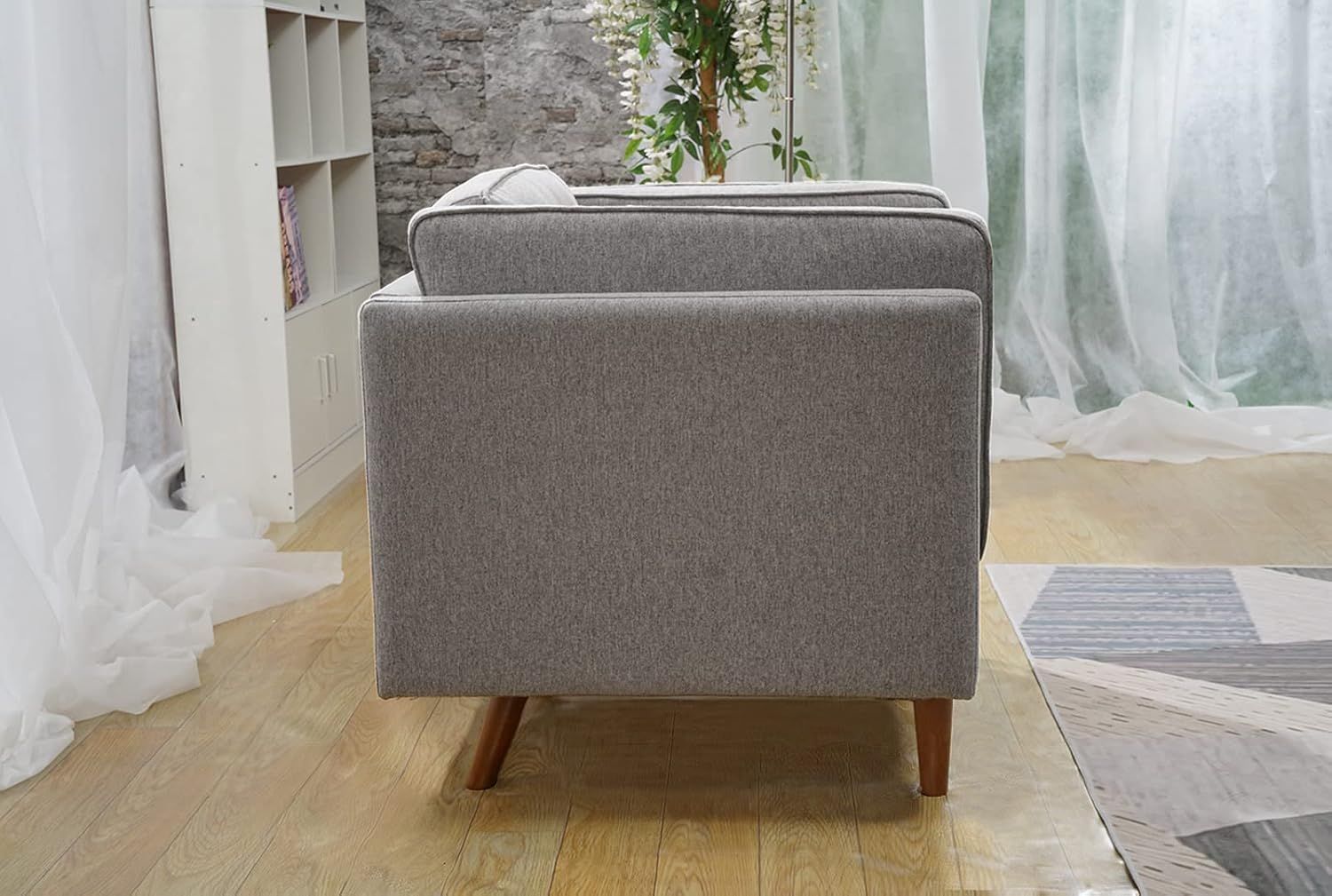Creative Co-Op Atley High Sided Armchair Sofas, Grey | Amazon (US)