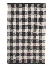 5x8 Wool Blend Gingham Area Rug | Marshalls