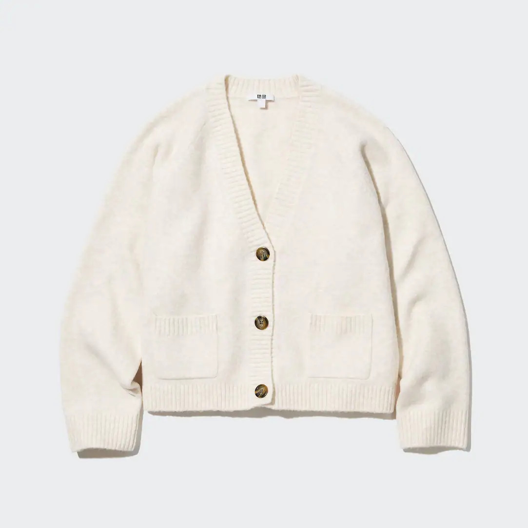 Weiche Soufflé cropped Strickjacke | UNIQLO (DE)