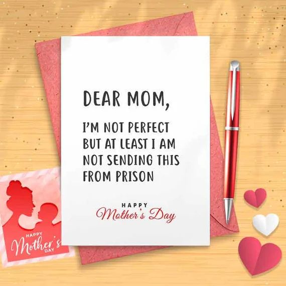 Funny Card For Mom, Mothers Day Card, Funny Card From Daughter, Funny Mother's Day Card, Funny Ca... | Etsy (US)
