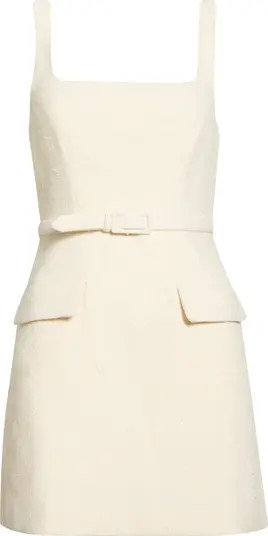 Adelyn Belted Tweed Minidress | Nordstrom