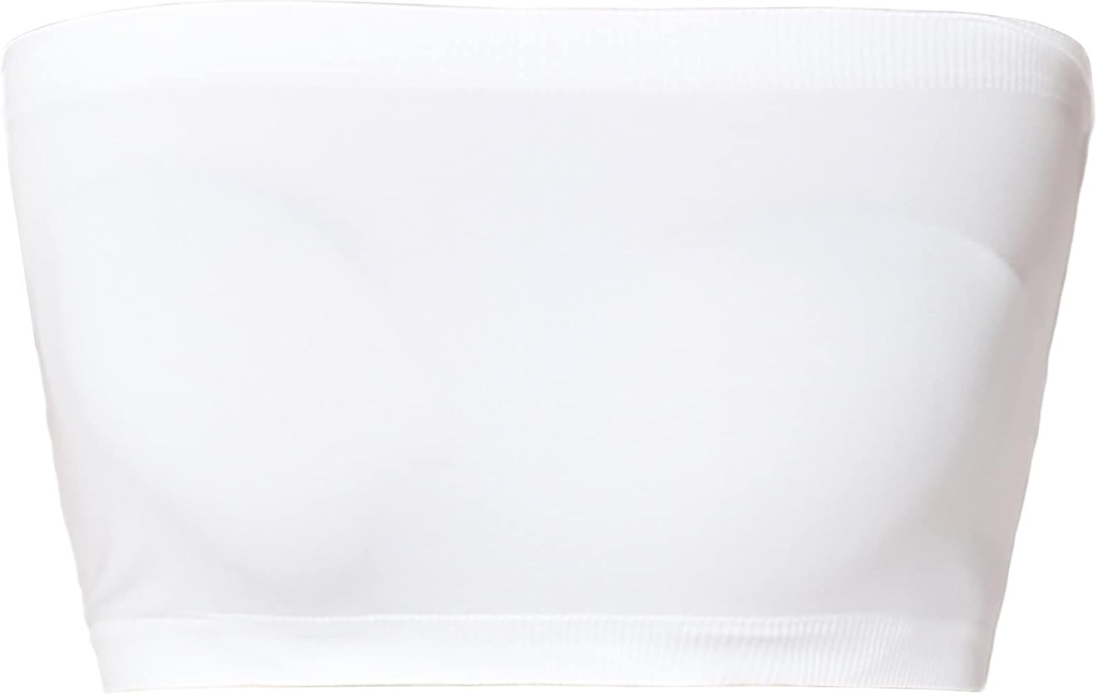 TheMogan Seamless Bandeau Bra Top Strapless Nylon/Span Stretch Bralette | Amazon (US)