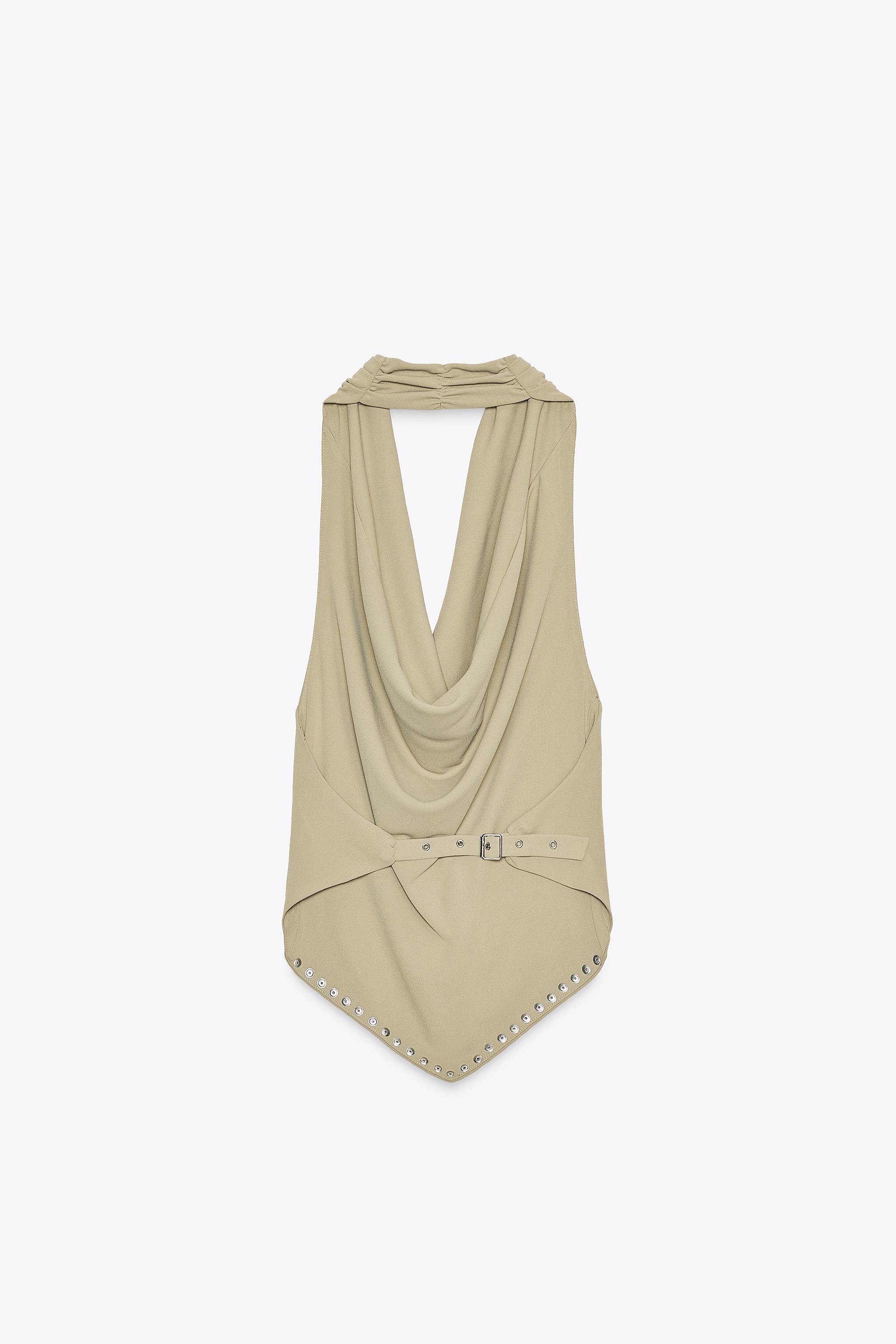 STUDDED HALTER TOP | Zara UK