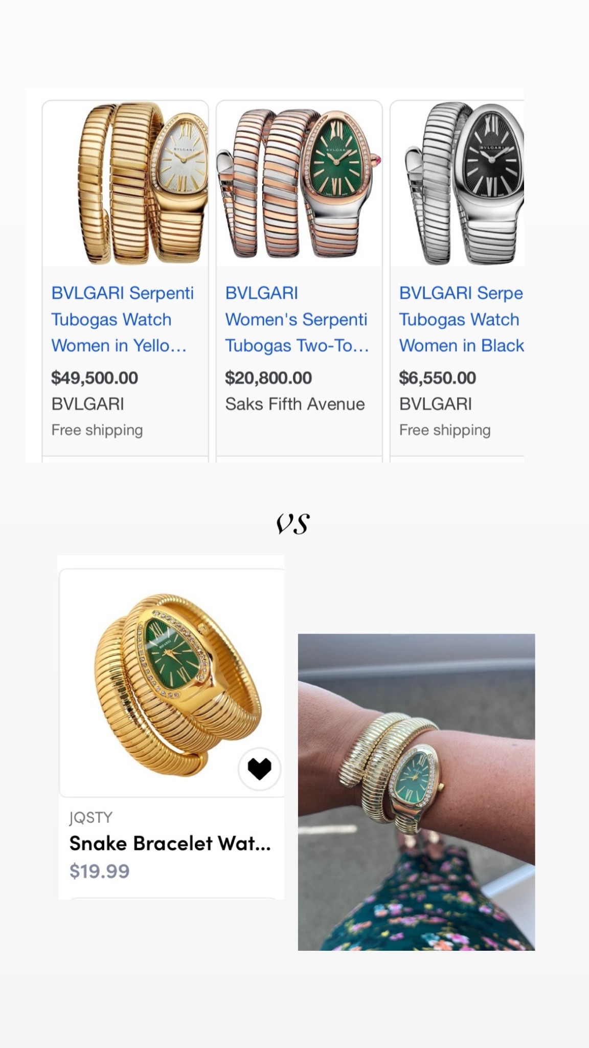 Snake bracelet watch
Watches under $30
Designer inspired Look



#LTKSaleAlert #LTKStyleTip #LTKFindsUnder50