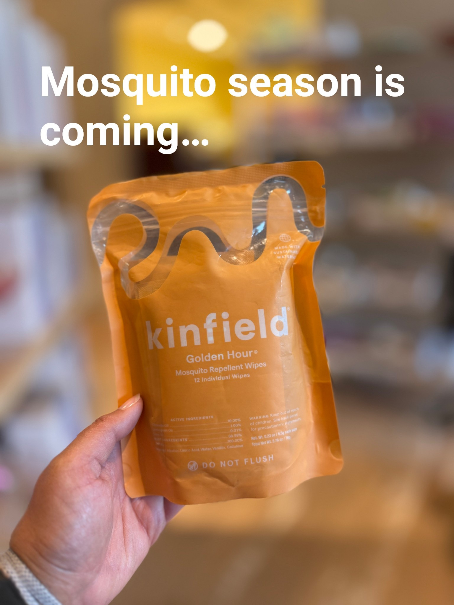I got the spray version of this insect repellent last year and dig the smell. So I grabbed these individually wrapped wipes to toss in the car, backpack, my purse, etc. Because we all know mosquito season is coming!

#LTKBeauty #LTKFindsUnder50 #LTKTravel