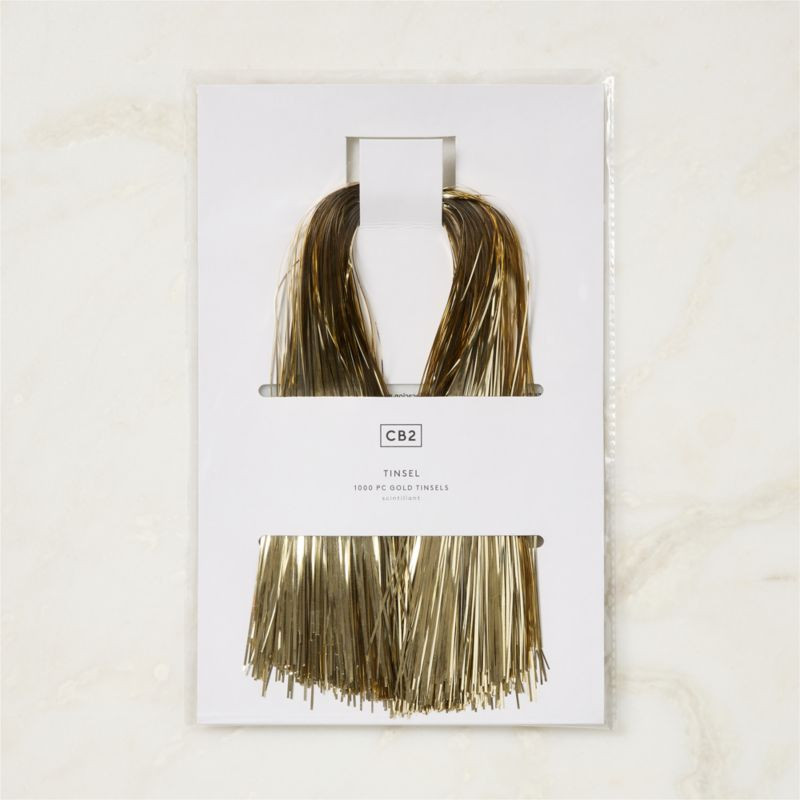 1000-Piece Gold Tree Tinsel + Reviews | CB2 | CB2