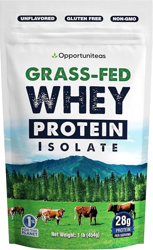 Opportuniteas Grass Fed Whey Protein Isolate Powder - Unflavored Whey Protein Isolate - Low Carb ... | Amazon (US)