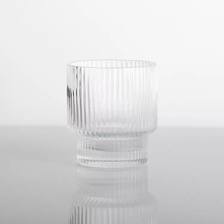 New! Linear Ribbed Short Glass | Kirkland's Home