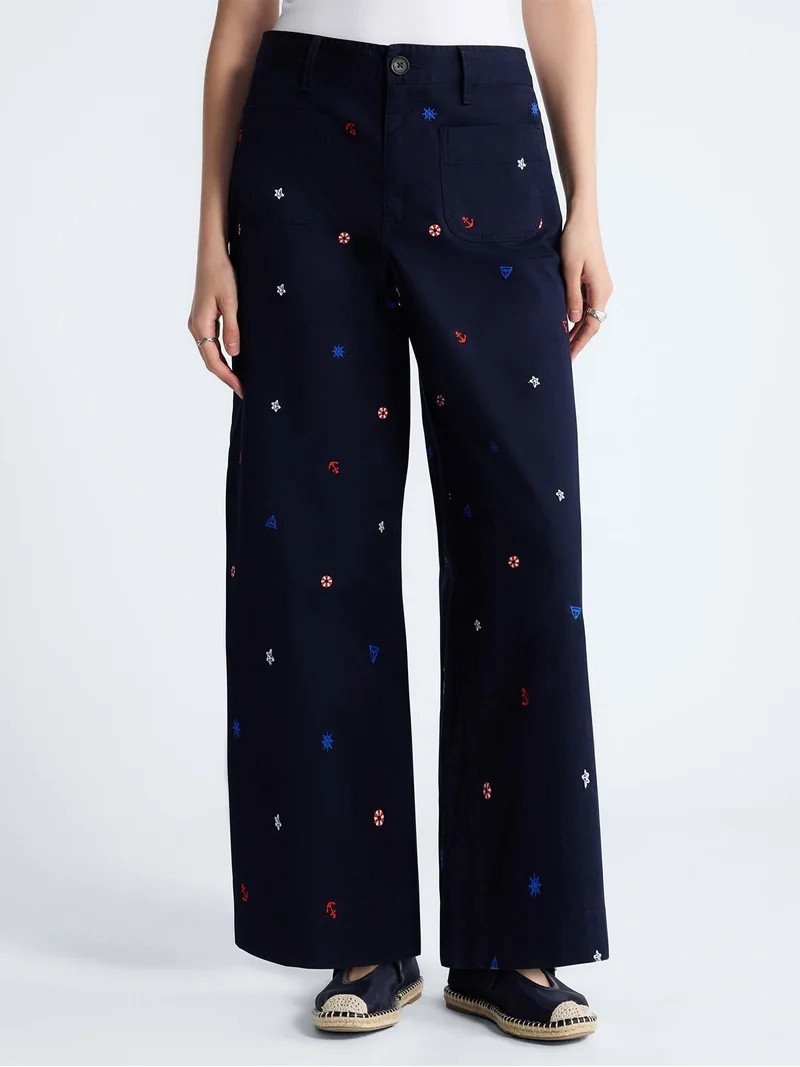Free Assembly Women's and Women's Plus Cropped Pants with Patch Pockets, 26" Inseam, Sizes XS-4X | Walmart (US)