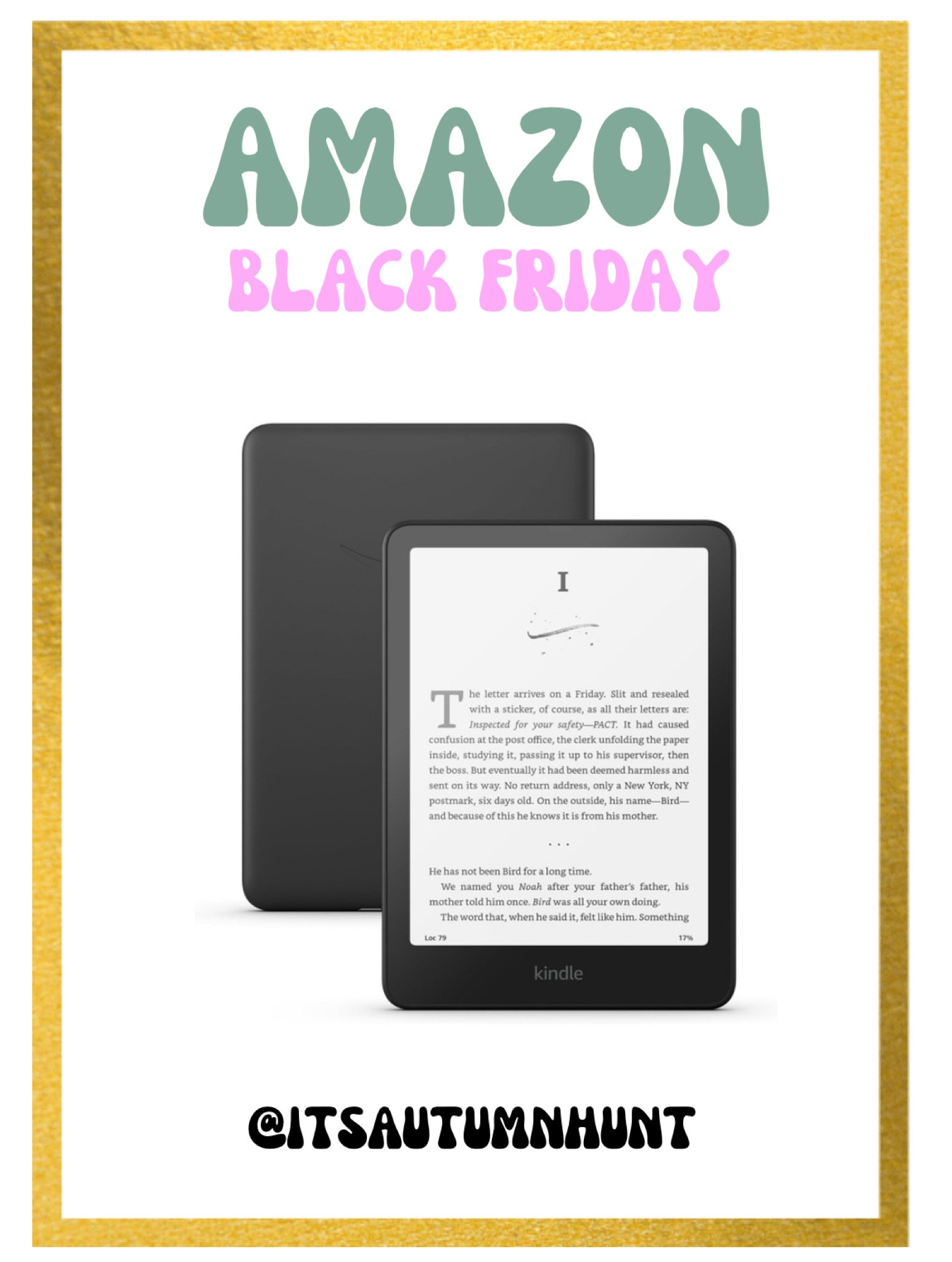 Amazon Black Friday // Kindle Paperwhite is on MAJOR SALE // I have had mine for 3 years and still use it daily! 


Black Friday
Sale
Gift guide
Reading
Reader
Book
Kindle 

#LTKCyberWeek #LTKGiftGuide #LTKSaleAlert