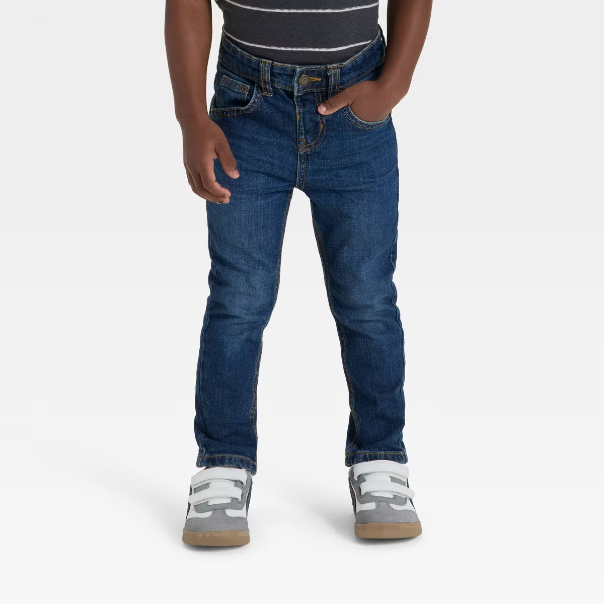 Toddler Boys' Button Front Slim Fit Denim Pants - Cat & Jack™ | Target
