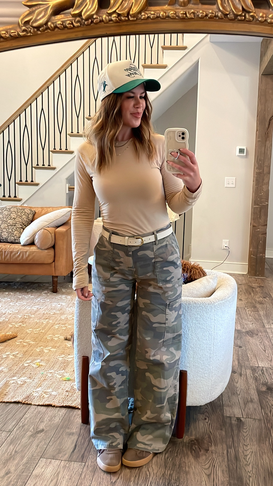 OOTD - Casual Fall Outfit

Love love love these camo cargo pants from Walmart! They are so good, I am wearing a small! I paired them with a tan long sleeve fitted top, a cream and gold belt, brown adidas sneakers, and a green and cream trucker hat! 

Casual look, fall look, trendy look, trending fashion, Walmart fashion, Amazon fashion



#LTKFindsUnder50 #LTKStyleTip #LTKFindsUnder100