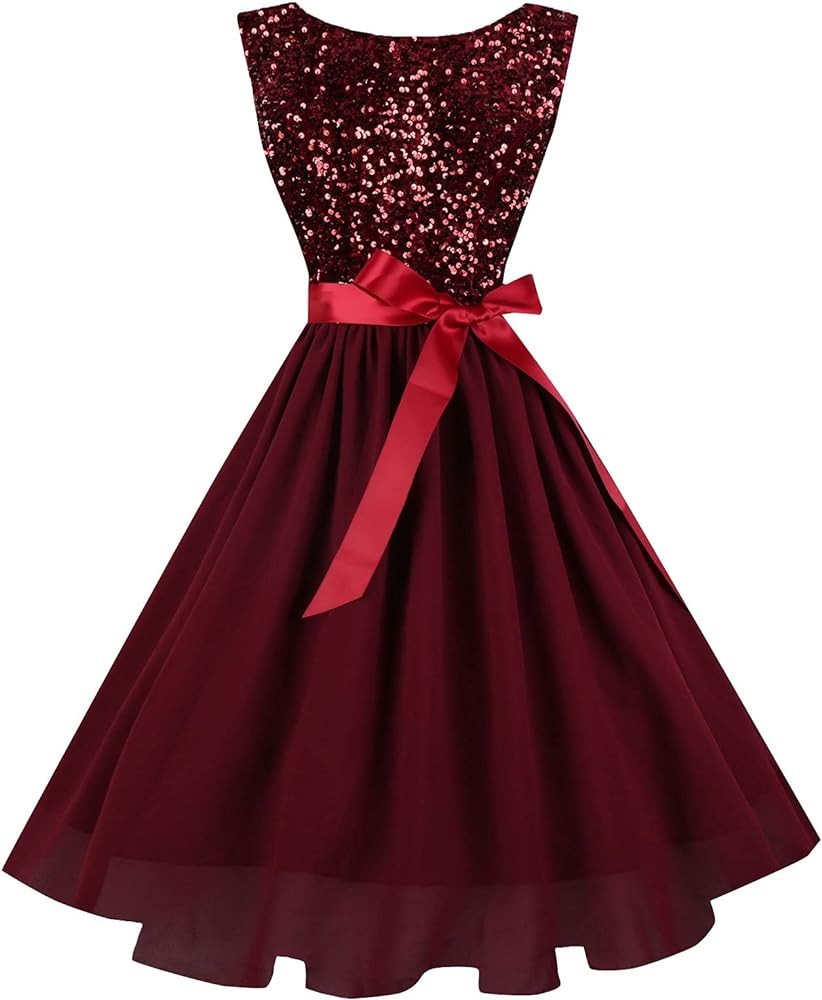 Hanpceirs Women's Boatneck Sleeveless Swing Vintage 1950s Cocktail Dress | Amazon (US)