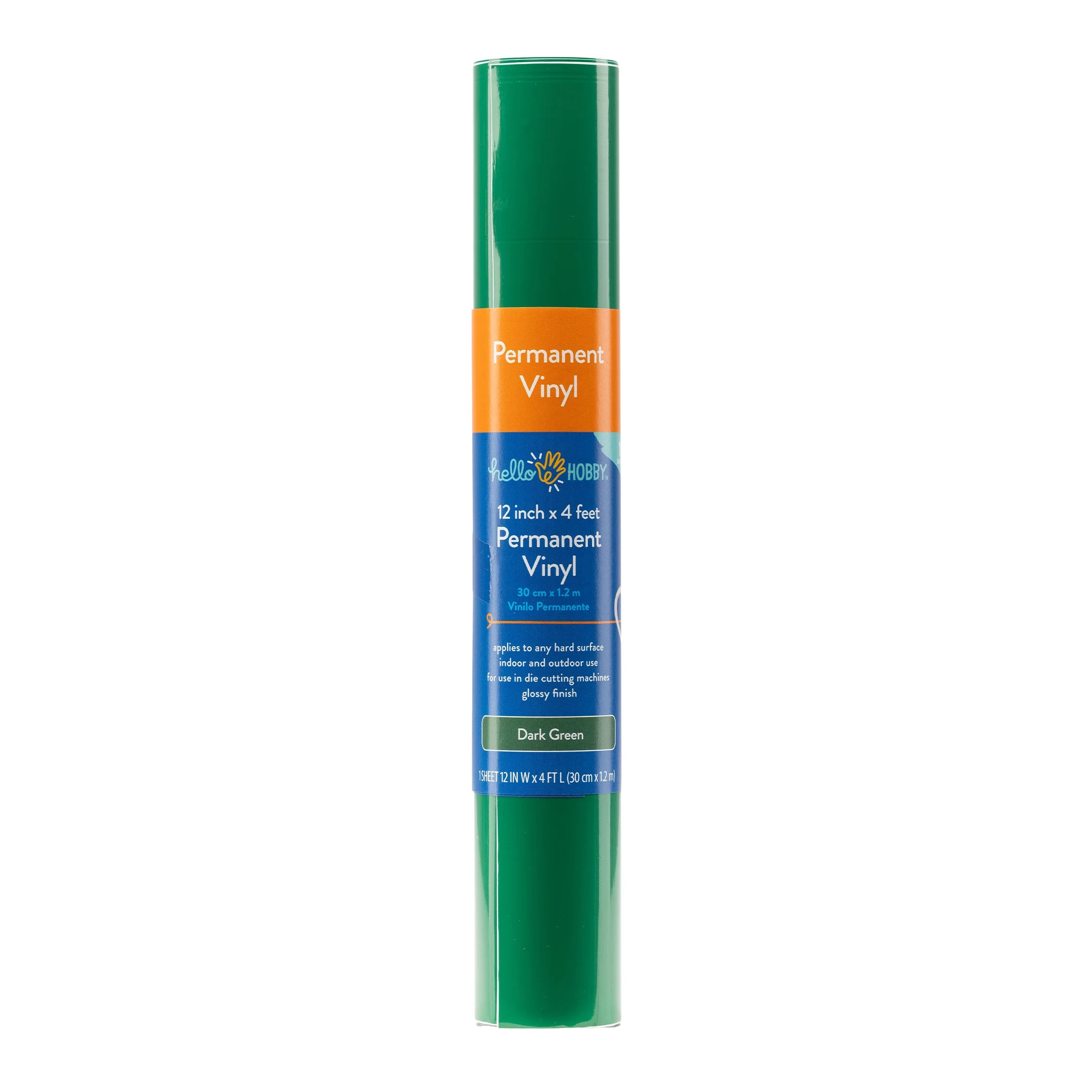 Hello Hobby 12" x 4' Dark Green Permanent Craft Vinyl Roll | Walmart (US)