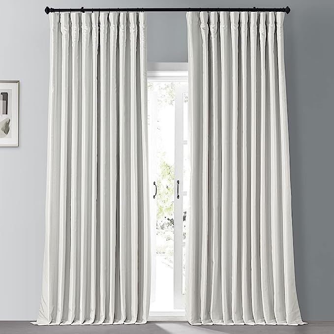 HPD Half Price Drapes PDCH-KBS2BO-108-DW Blackout Extra Wide Vintage Textured Faux Dupioni Curtai... | Amazon (US)