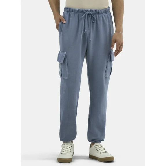 No Boundaries Men's Fleece Jogger Cargo Pants for Men and Big Men Sizes XS-5XL | Walmart (US)
