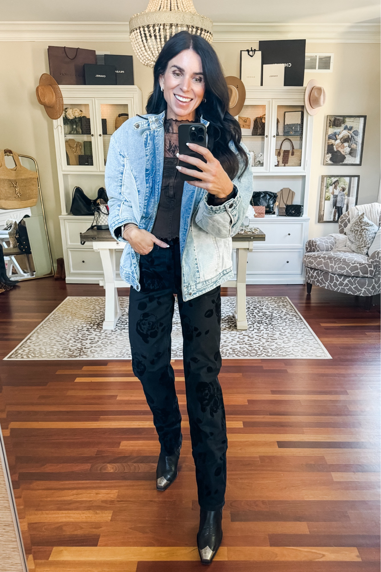 Small top, lace top and denim jacket 
0 denim they run big 
Target fall 

#LTKStyleTip #LTKFindsUnder50 #LTKSeasonal