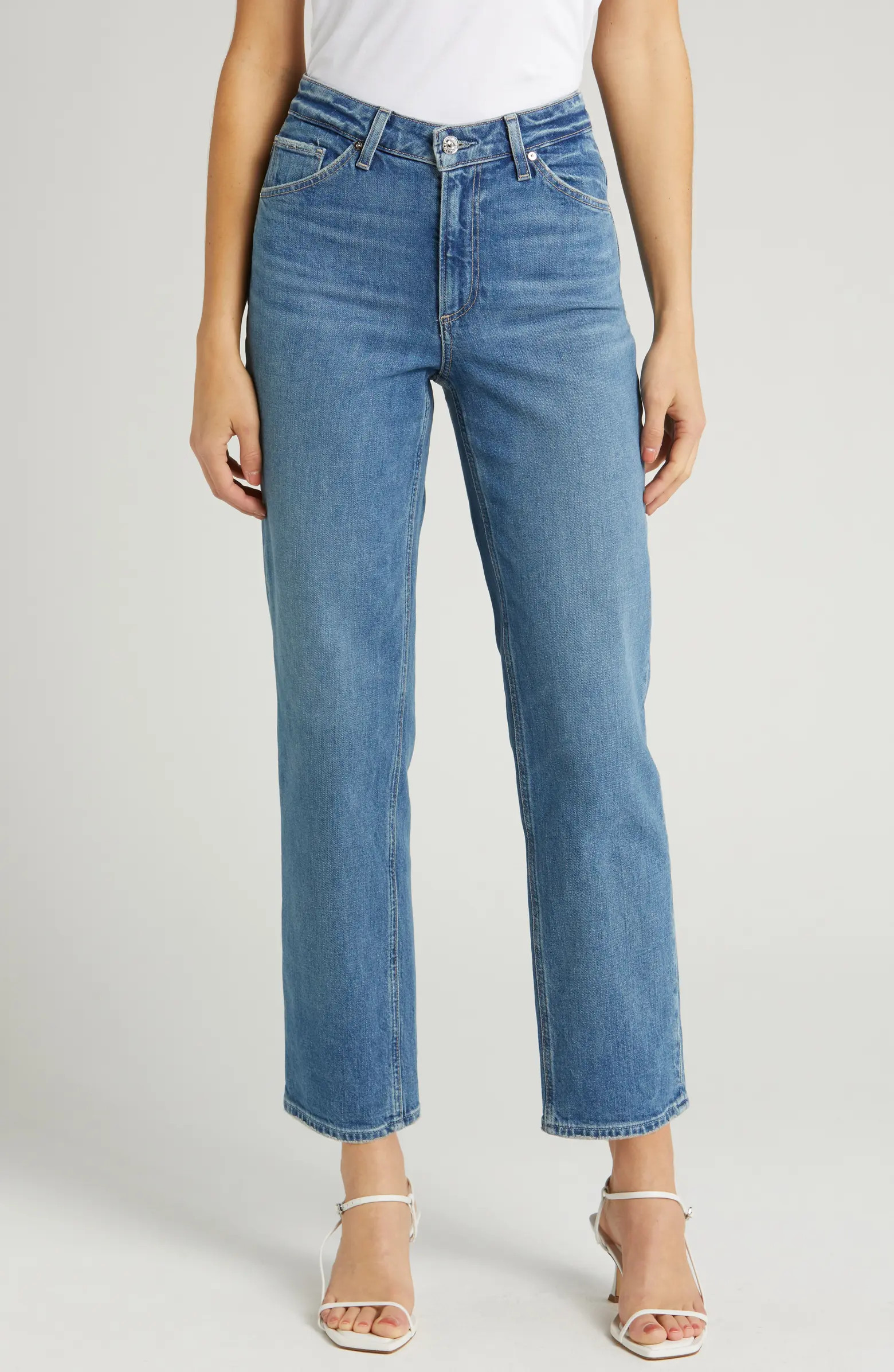 Sarah High Waist Ankle Straight Leg Jeans | Nordstrom