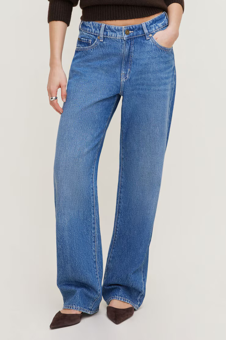 Mika Mid Rise Relaxed Straight Leg Jeans | Dynamite Clothing