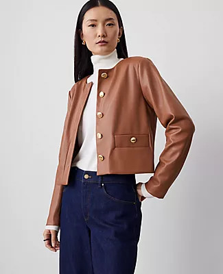 Ann Taylor Faux Leather Jacket | Ann Taylor (US)