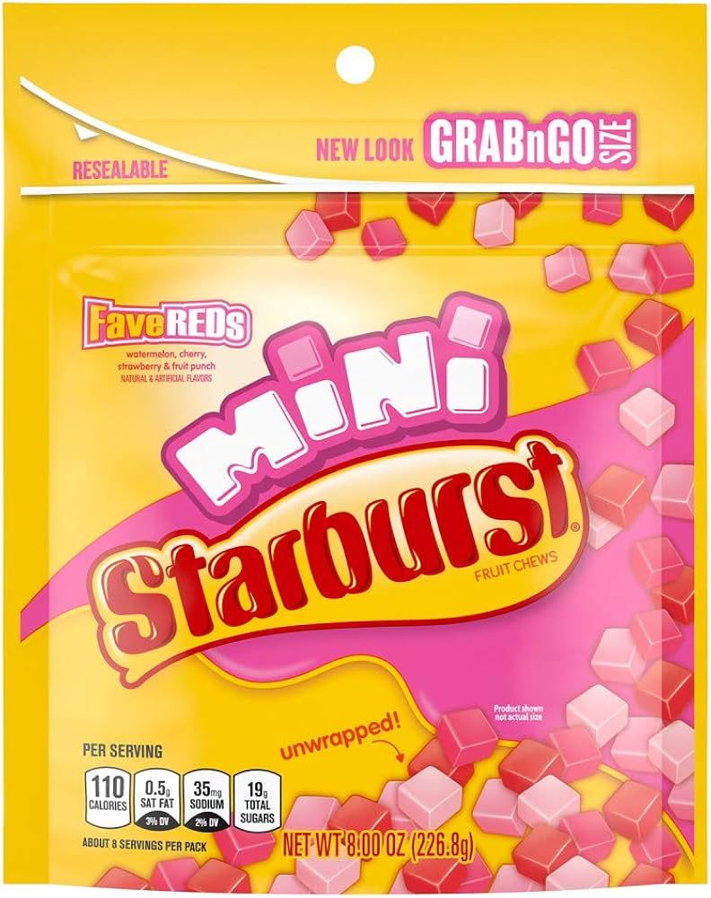 STARBURST Favereds Fruit Chewy Candy Grab N Go, 8 oz Bag | Amazon (US)