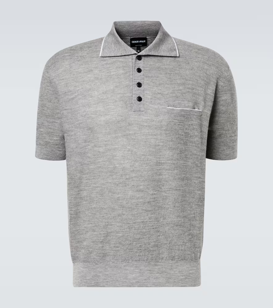 Giorgio Armani Cashmere and silk polo shirt | Mytheresa (US/CA)