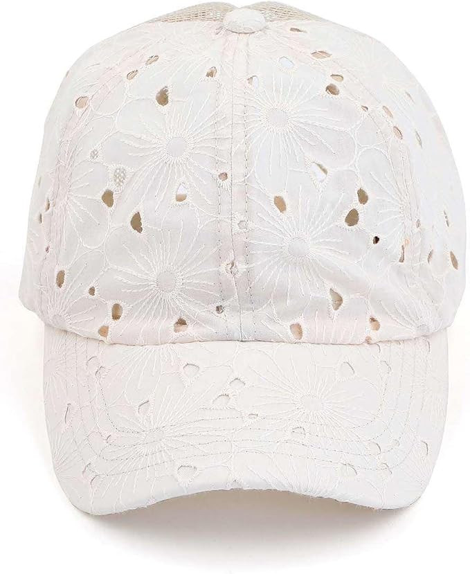 C.C Ponycap Messy High Bun Ponytail Adjustable Mesh Trucker Baseball Cap Hat | Amazon (US)
