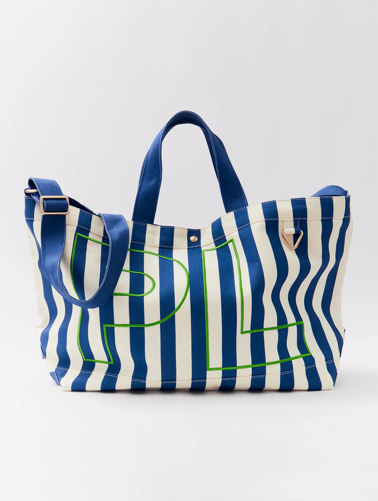 Striped Custom Alpha Tote - Harbor | BaubleBar