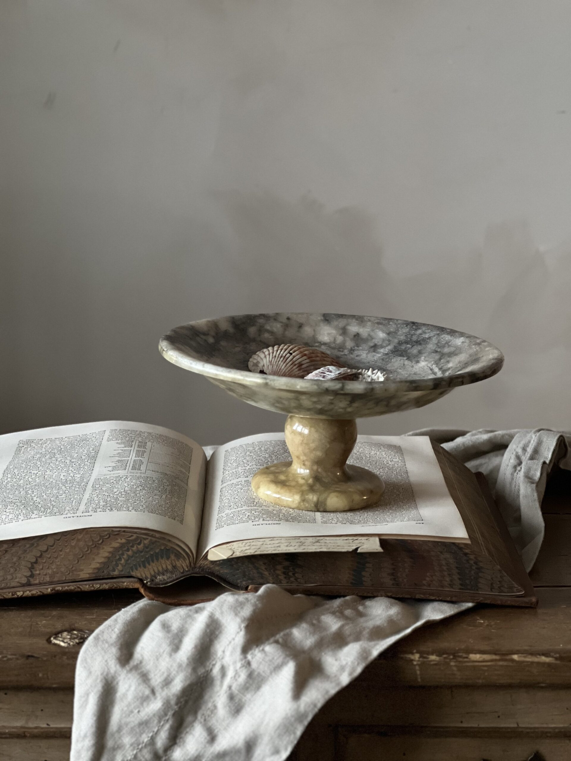 Vintage Marble Pedestal Bowl | Vintage Keepers