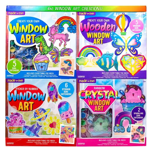 Made By Me 4 Window Art Creations Activity Art Kit (60 Pieces) | Walmart (US)