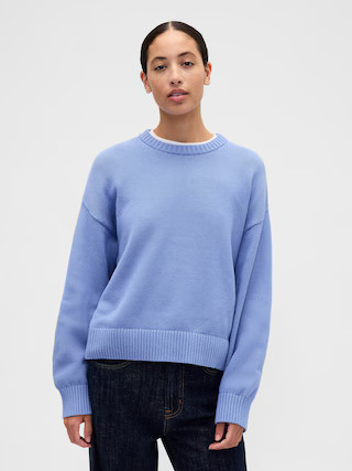 Relaxed Cotton Crewneck Sweater | Gap Factory