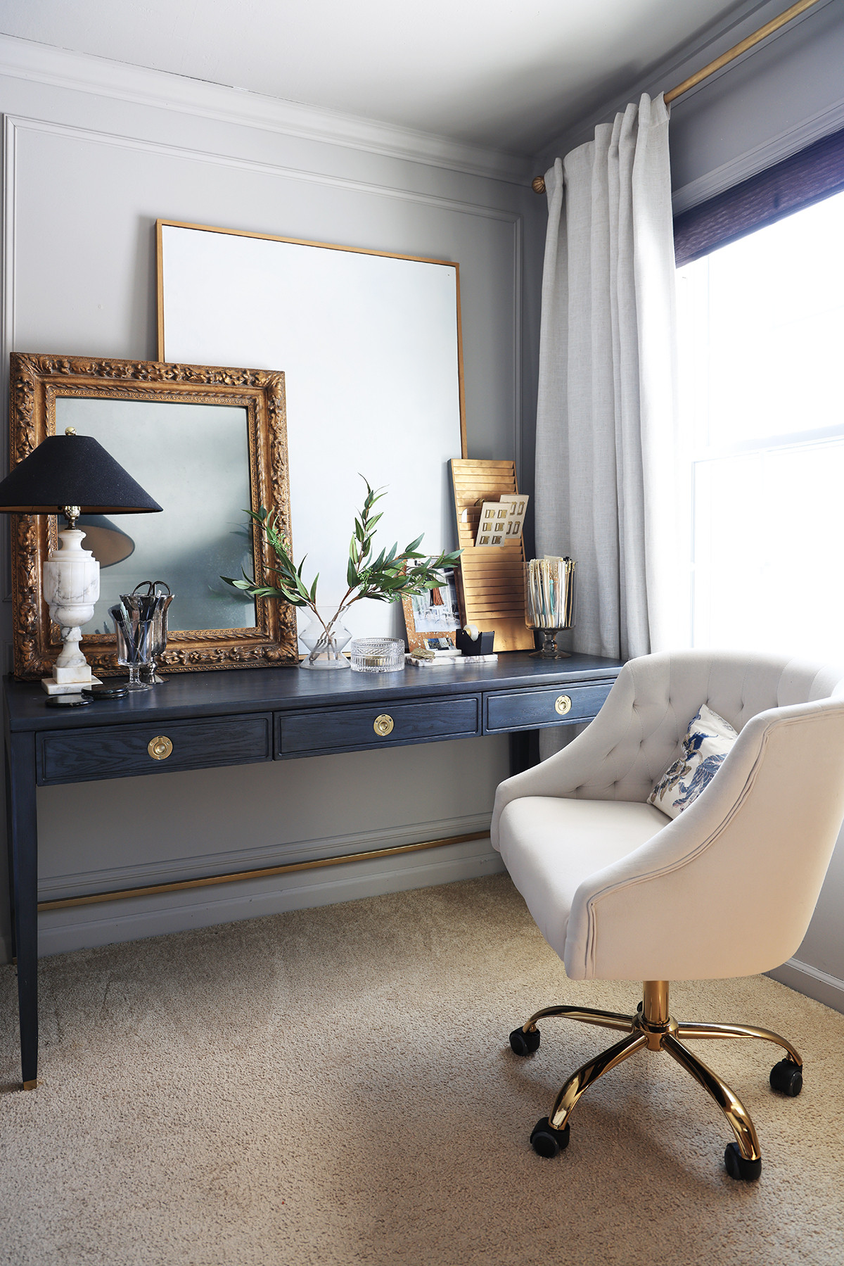 Office styling | Campaign styled desk from #BallardDesigns | Cute office chair  

 #LTKHome