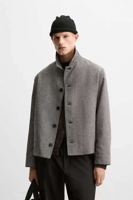 HERRINGBONE OVERSHIRT | Zara US