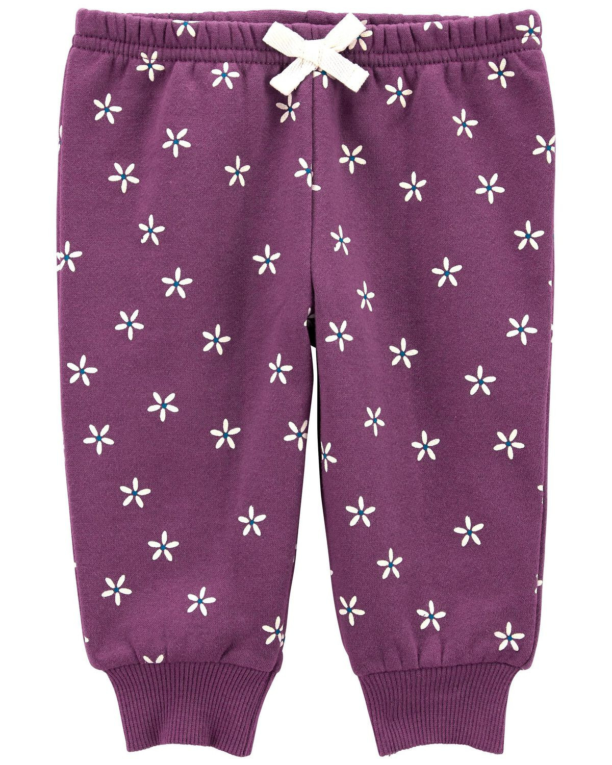 Purple Baby Floral Fleece Joggers | carters.com | Carter's
