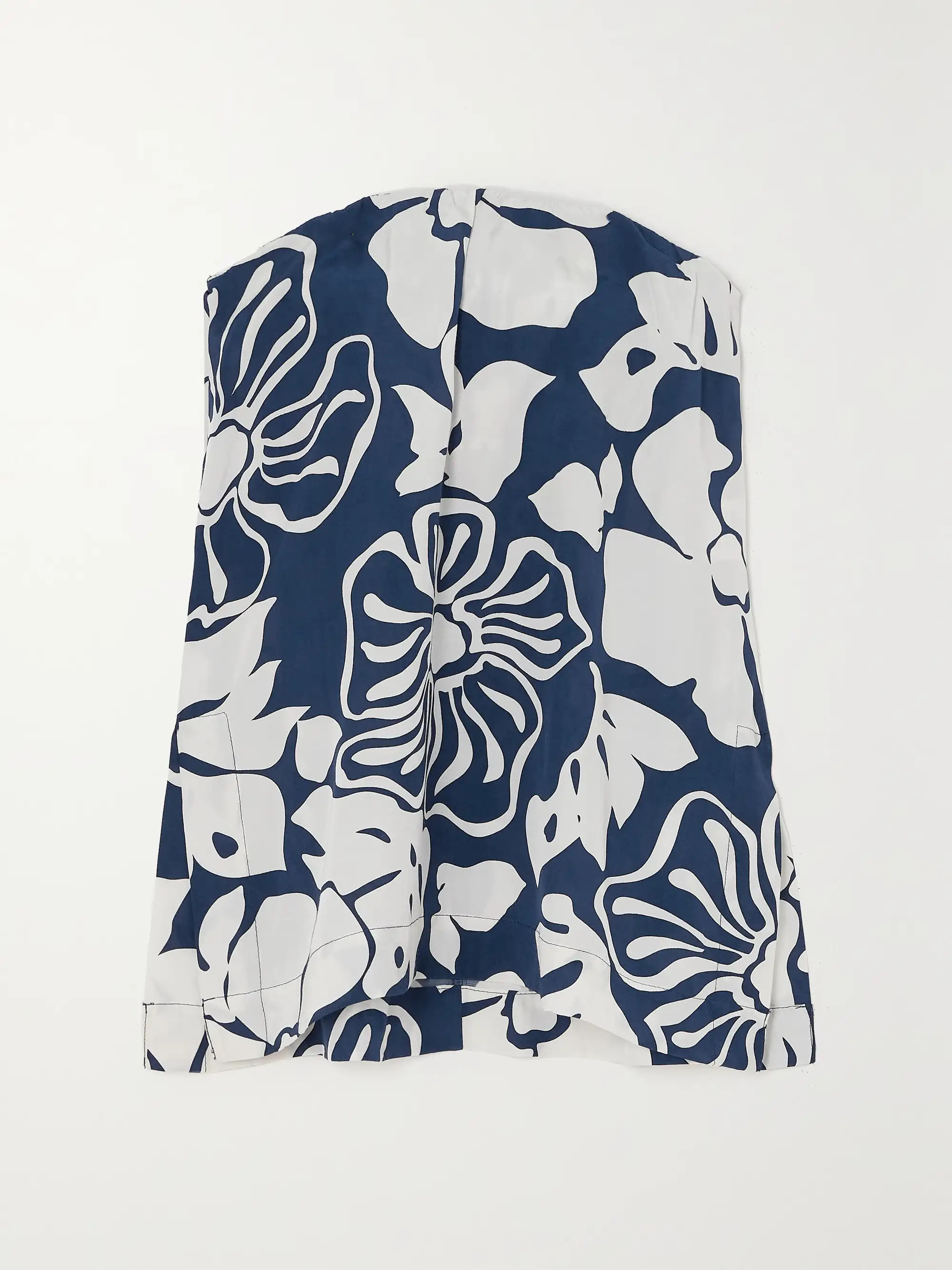 + NET SUSTAIN Lizette strapless floral-print woven top | NET-A-PORTER APAC