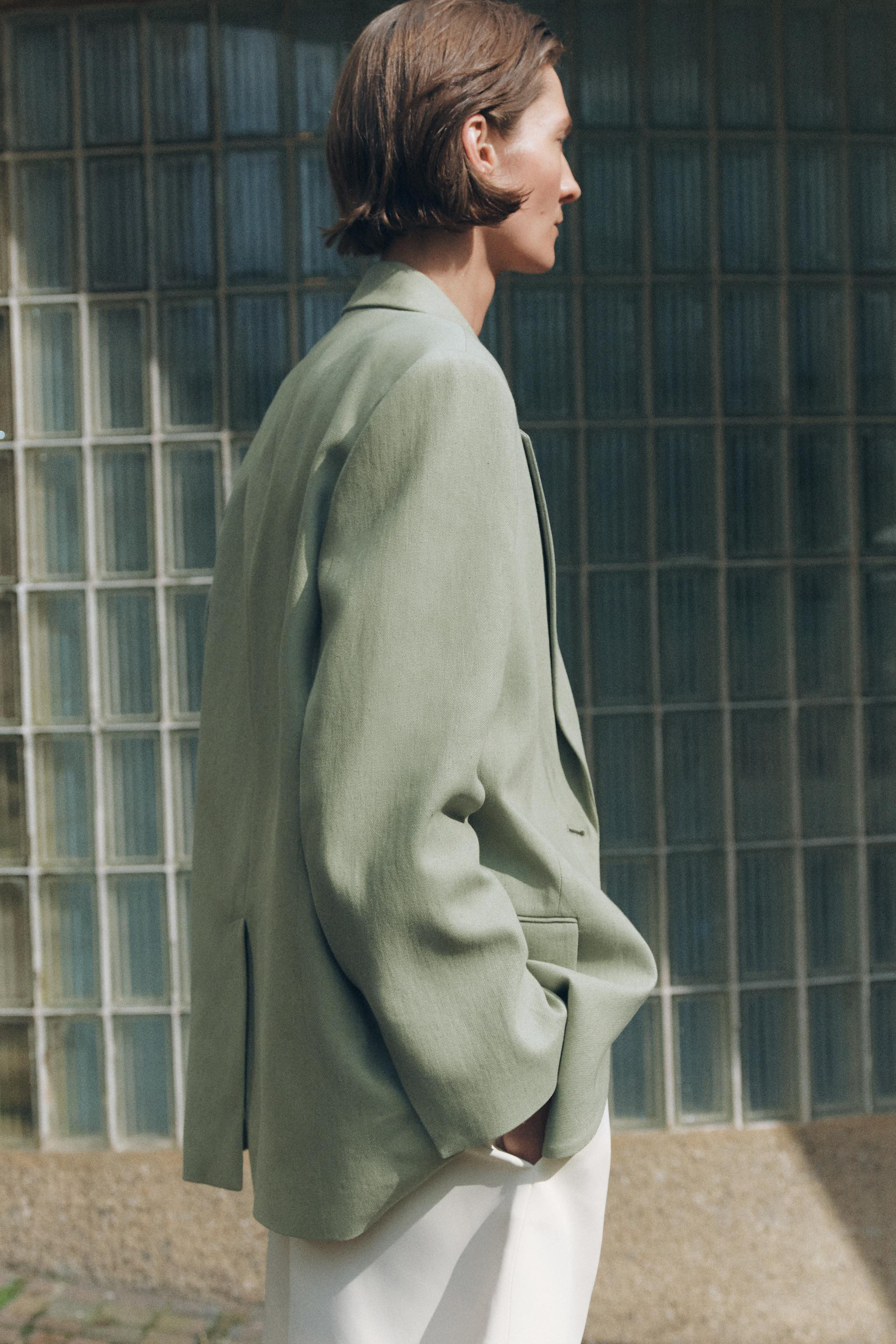 LINEN BLEND BLAZER ZW COLLECTION | Zara US