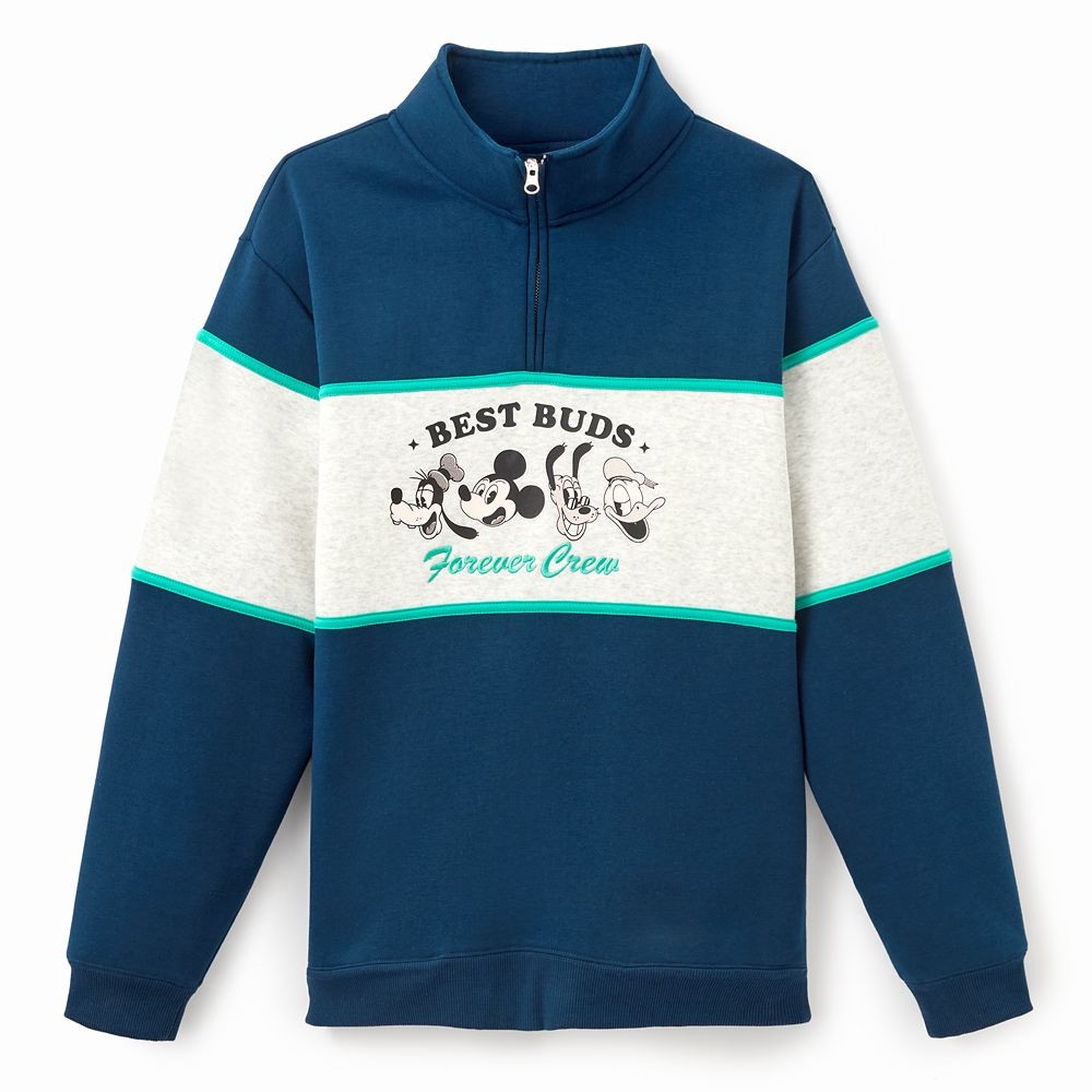 Mickey Mouse and Friends 1/4 Zip Pullover Sweatshirt for Adults | Disney Store