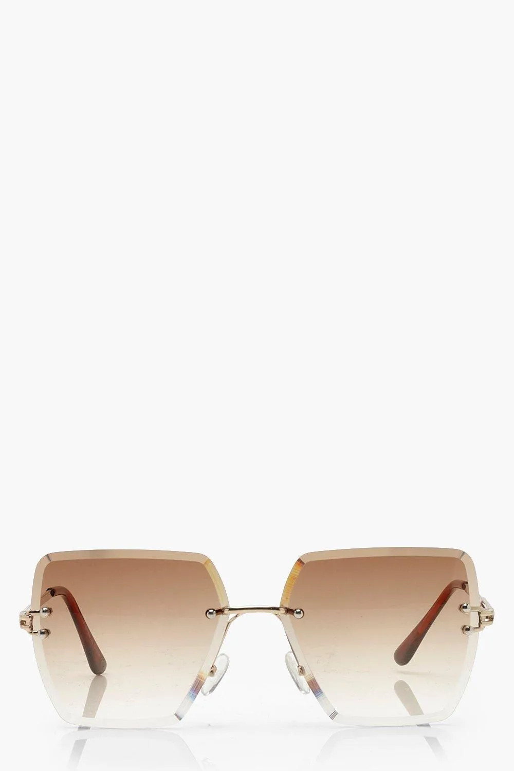 Square Brown Lens Oversized Sunglasses | Boohoo.com (UK & IE)