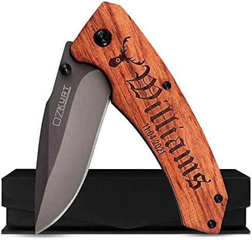 Personalized Pocket Knife for Men, Dad Gifts - 36 Icon & 20 Font Option - Hunting Knifes, Persona... | Amazon (US)