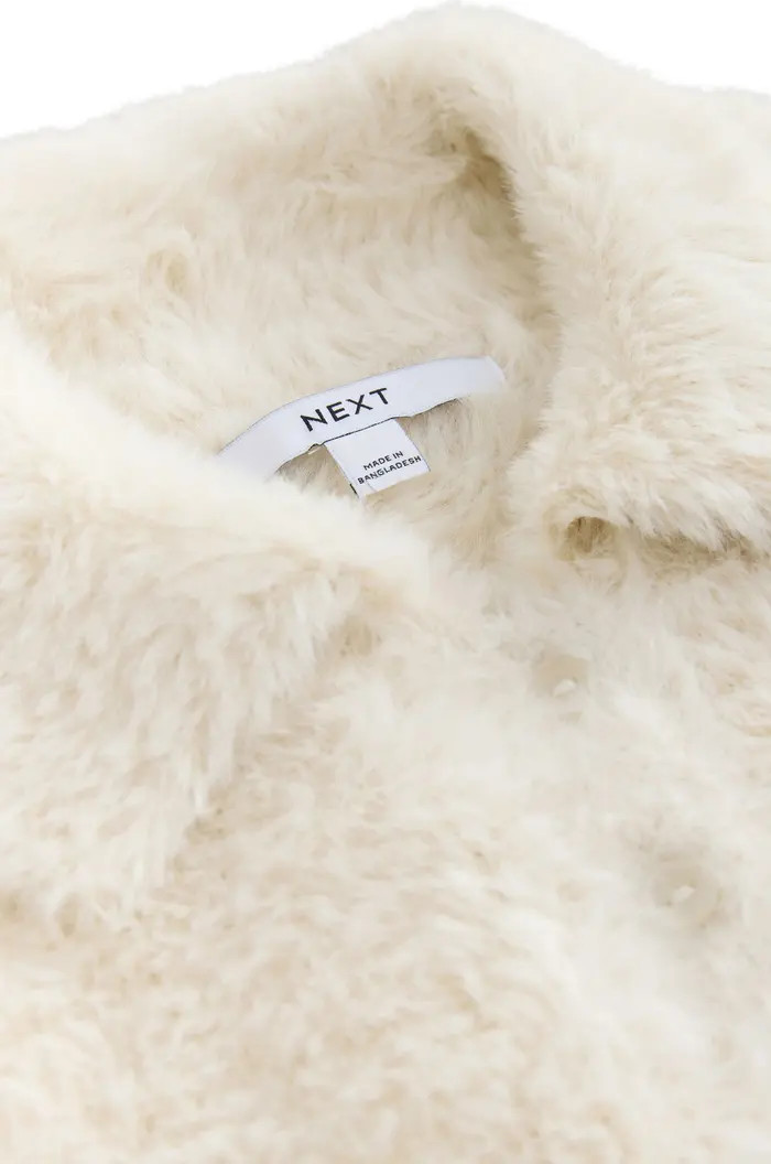 Fluffy Faux Fur Collared Shirt | Nordstrom