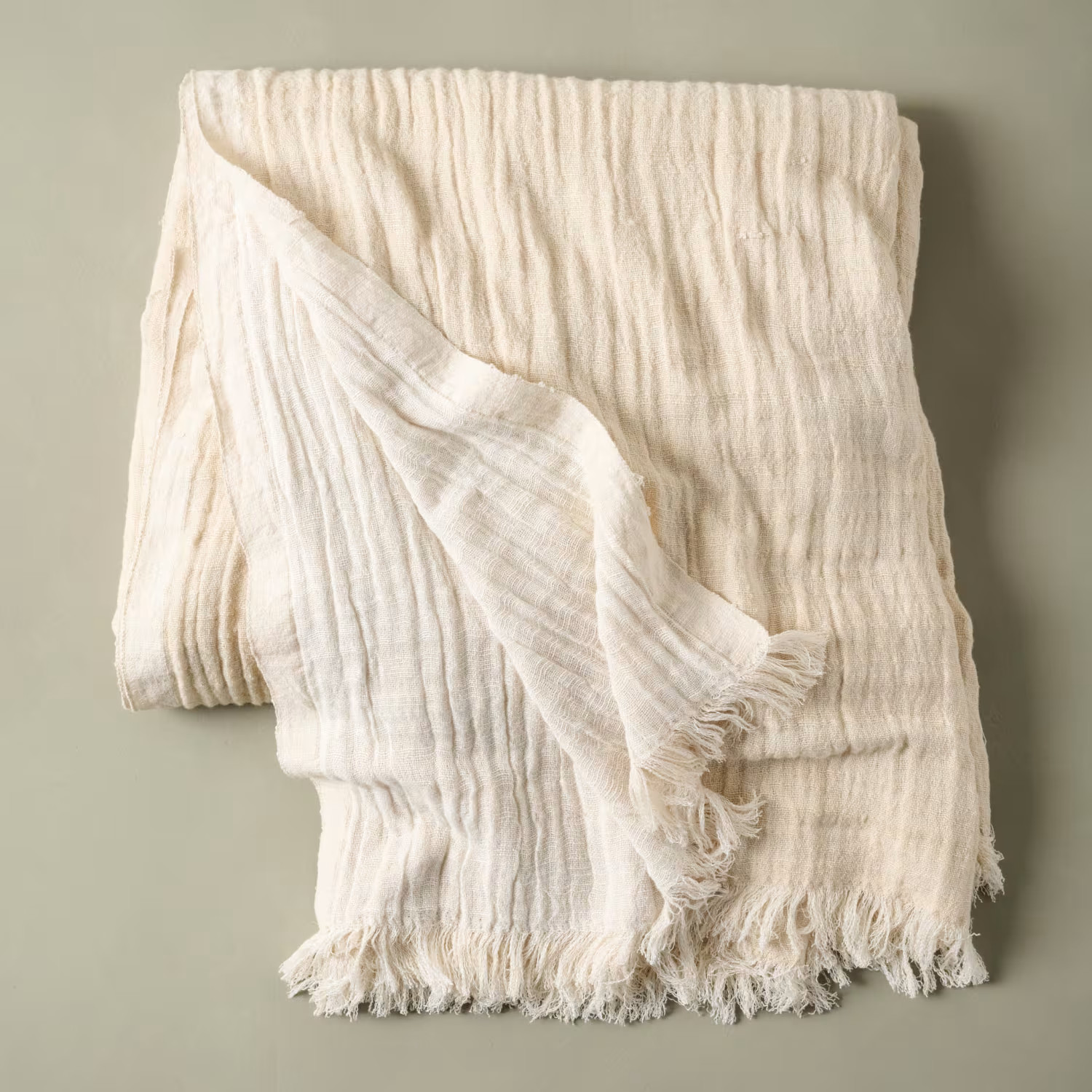 Antique White Cloud Cotton Oversized Throw | Magnolia