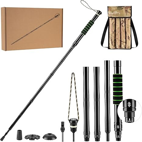 Tactical Survival Hiking Stick - Collapsible Retractable Walking Staff, Outdoor Multitool Tactica... | Amazon (US)