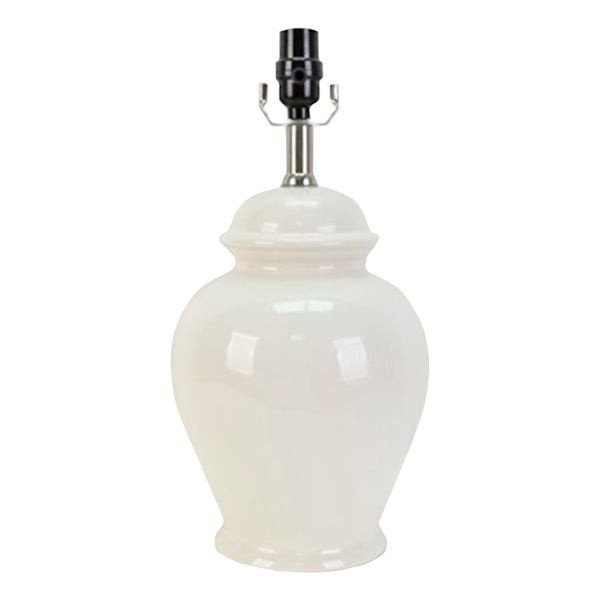 White Ceramic Ginger Jar Small Lamp Base, 16.5", sold by At Home | At Home