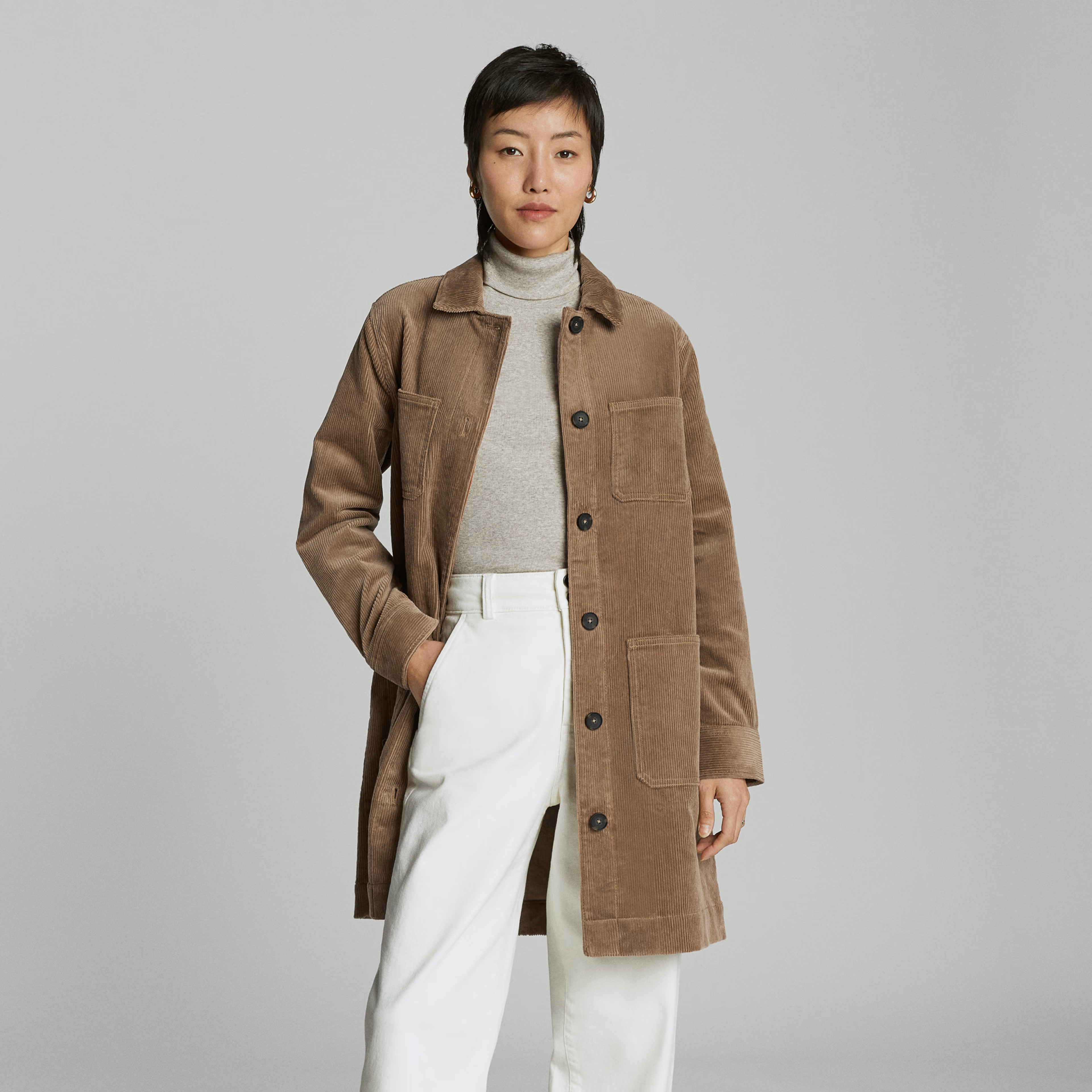 The Corduroy Long Shirt Jacket | Everlane