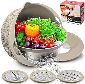 4-1 Colander with Mixing Bowl Set, 2024 New Food Strainers and Colanders Set for Kitchen, Pasta R... | Amazon (US)