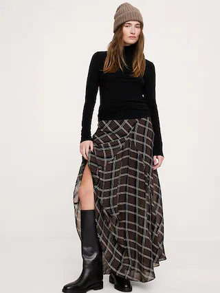 Luxe Wool-Blend Turtleneck T-Shirt | Banana Republic (US)